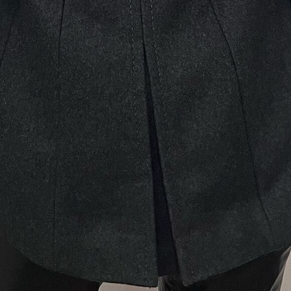 Jessica Simpson Fit and Flare Charcoal Gray Wide Lapel‎ Coat - XS - Picture 6 of 9